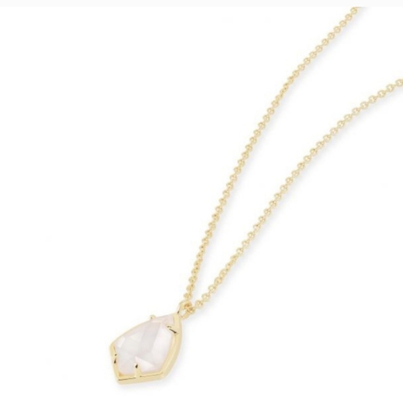 Kendra Scott Cory Gold Necklace in White NWT - Picture 2 of 6